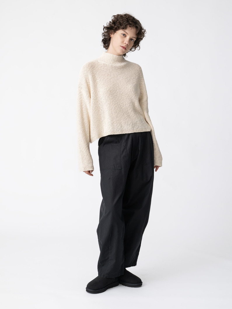 ワイド ミリタリー パンツ（ブラック/ホワイト）｜RHC(アール