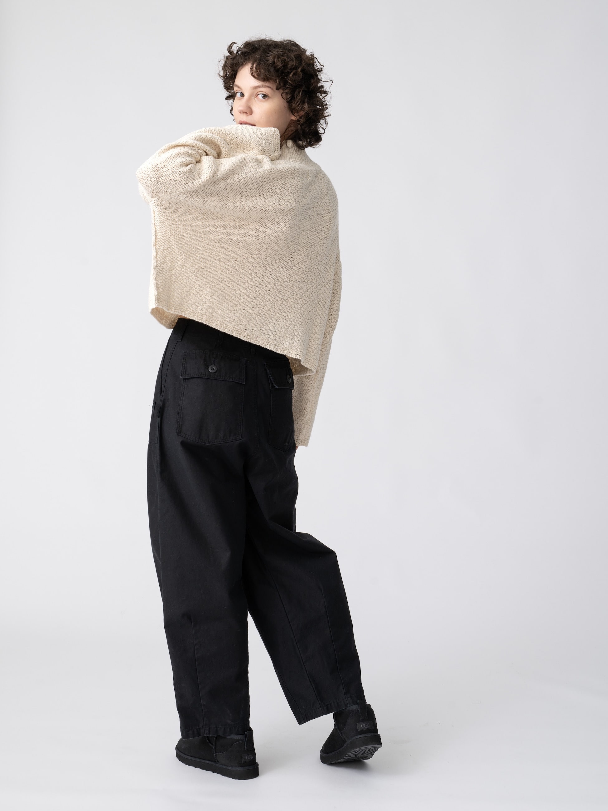 RHC Wide Military Pants ホワイト Sサイズ ワイド ミリタリー パンツ（ブラック/ホワイト）｜RHC(アール