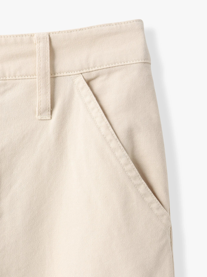 カットワーク ツイル パンツ（アイボリー/チャコールグレー） 詳細画像 ivory 3