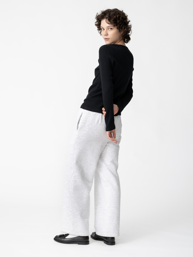 スウェット イージーパンツ（ホワイト/ブラック） 詳細画像 white 2