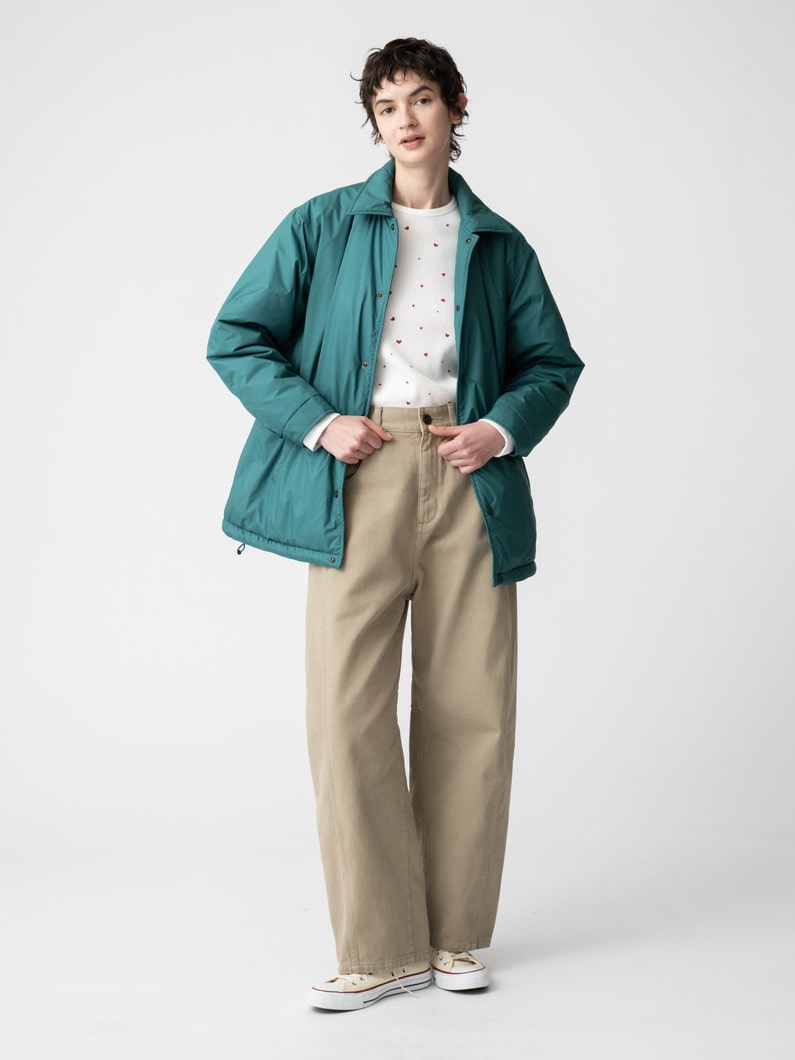 カーヴィー チノパンツ（ベージュ/チャコールグレー） 詳細画像 beige 4