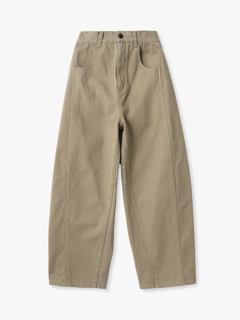 カーヴィー チノパンツ（ベージュ/チャコールグレー） 詳細画像 beige 5