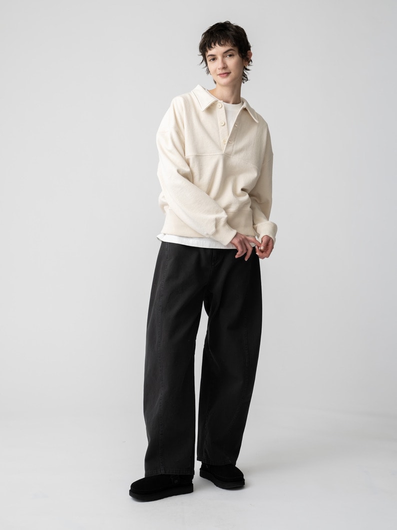 カーヴィー チノパンツ（ベージュ/チャコールグレー） 詳細画像 charcoal gray