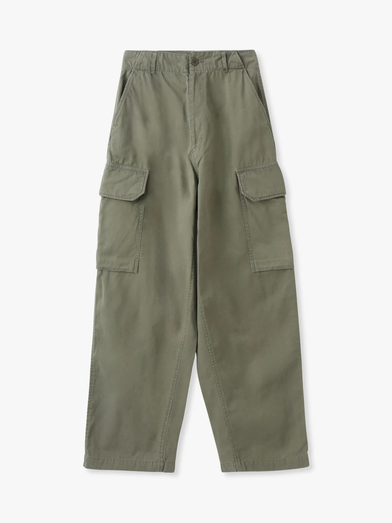 ワイド カーゴパンツ（ブラック/カーキ） 詳細画像 khaki 6