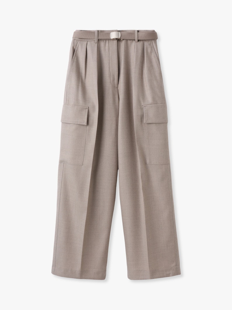 ウールフラノ パンツ 詳細画像 beige