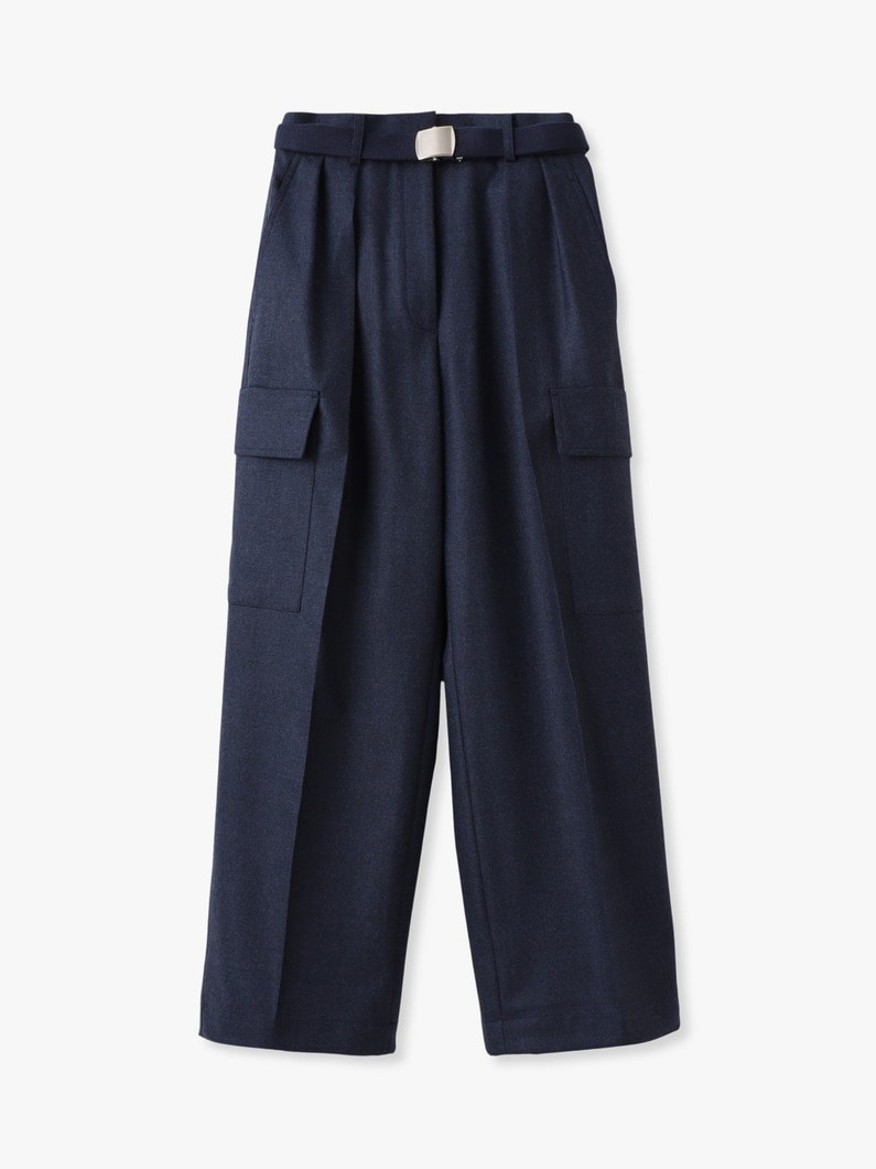 ウールフラノ パンツ 詳細画像 navy 3