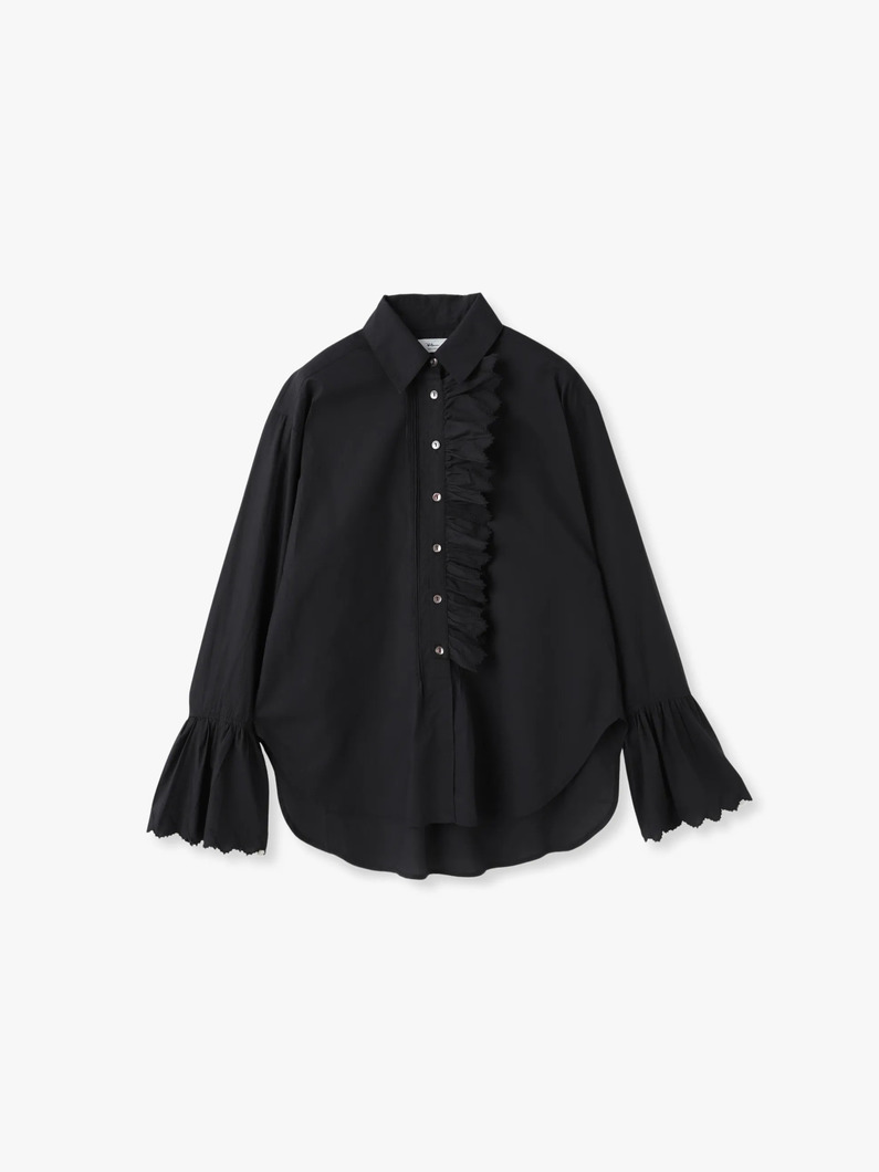 インドフリル ブラウス 詳細画像 black