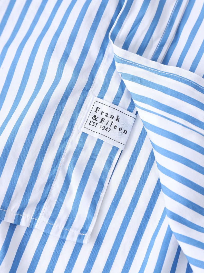 シルビオ ストライプコットン シャツ（ブルー） 詳細画像 blue 3