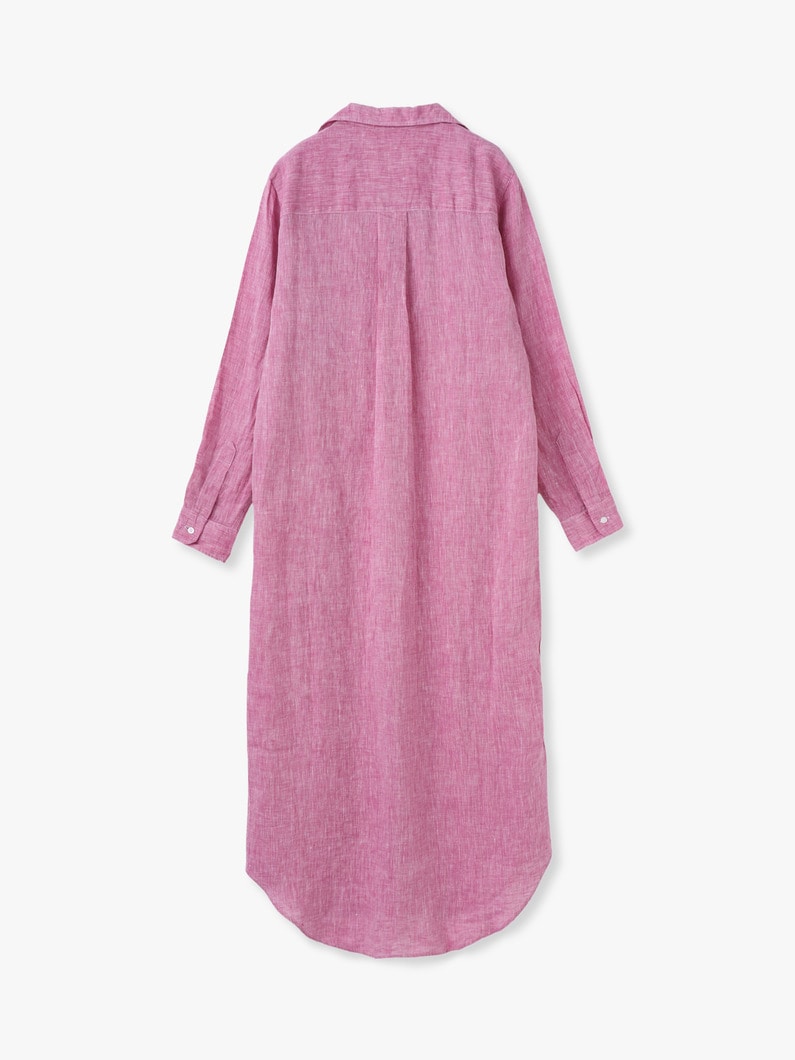 ローリー イタリアンリネン シャツドレス（パープル） 詳細画像 purple 1