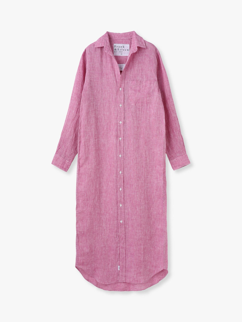 ローリー イタリアンリネン シャツドレス（パープル） 詳細画像 purple 4