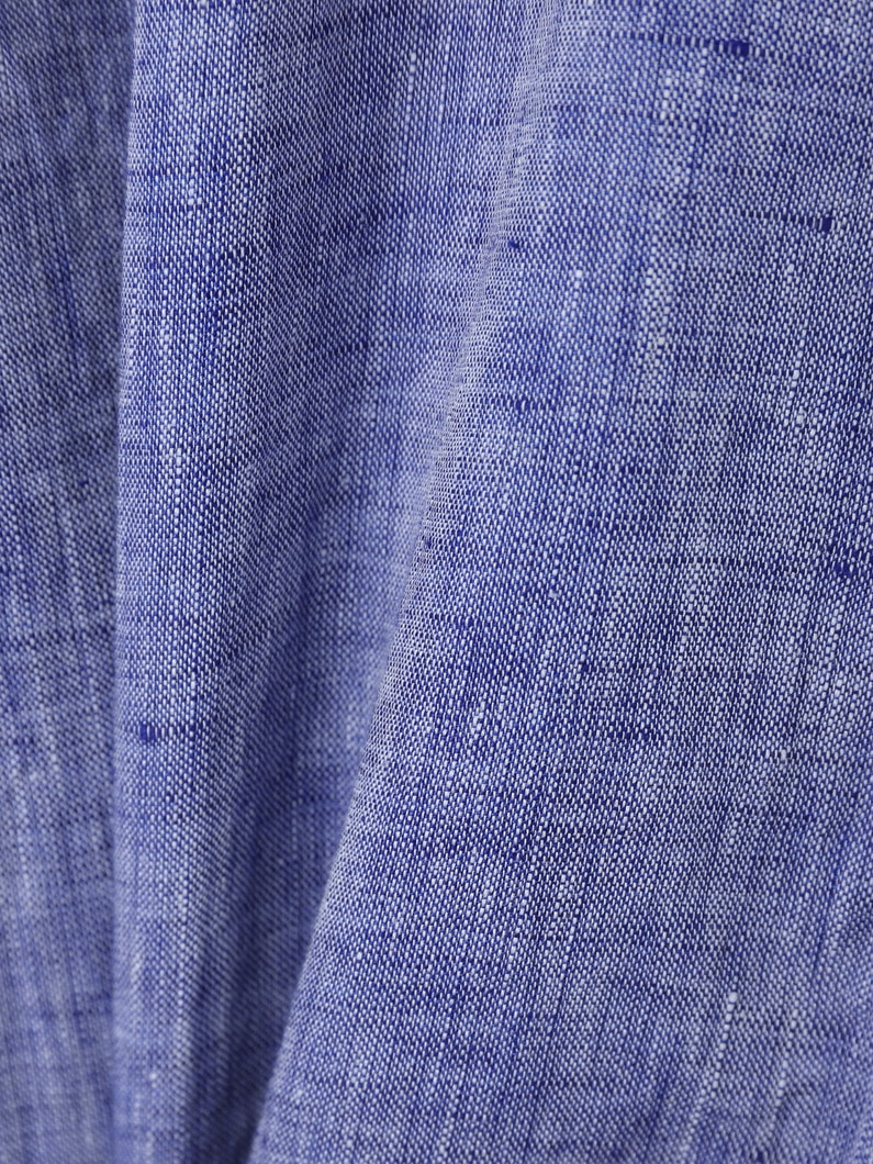 ローリー イタリアンリネン シャツドレス（ブルー） 詳細画像 blue 4