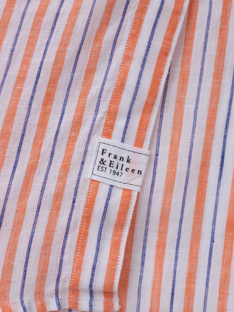 ローリー イタリアンリネン シャツドレス（マルチストライプ） 詳細画像 orange 3