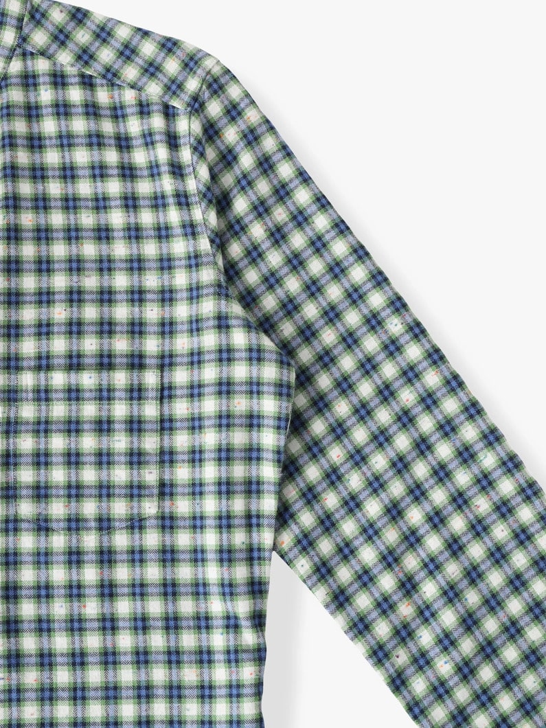 バリー イタリアンコットン チェックシャツ（グリーン） 詳細画像 green 2