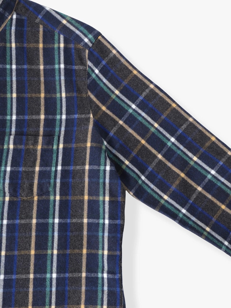 アイリーン イタリアンコットン チェックシャツ（ネイビー） 詳細画像 navy 2