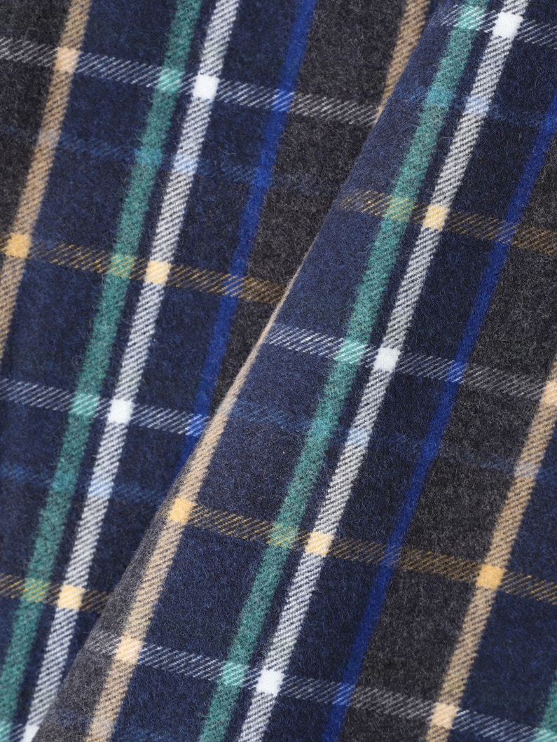 アイリーン イタリアンコットン チェックシャツ（ネイビー） 詳細画像 navy 4