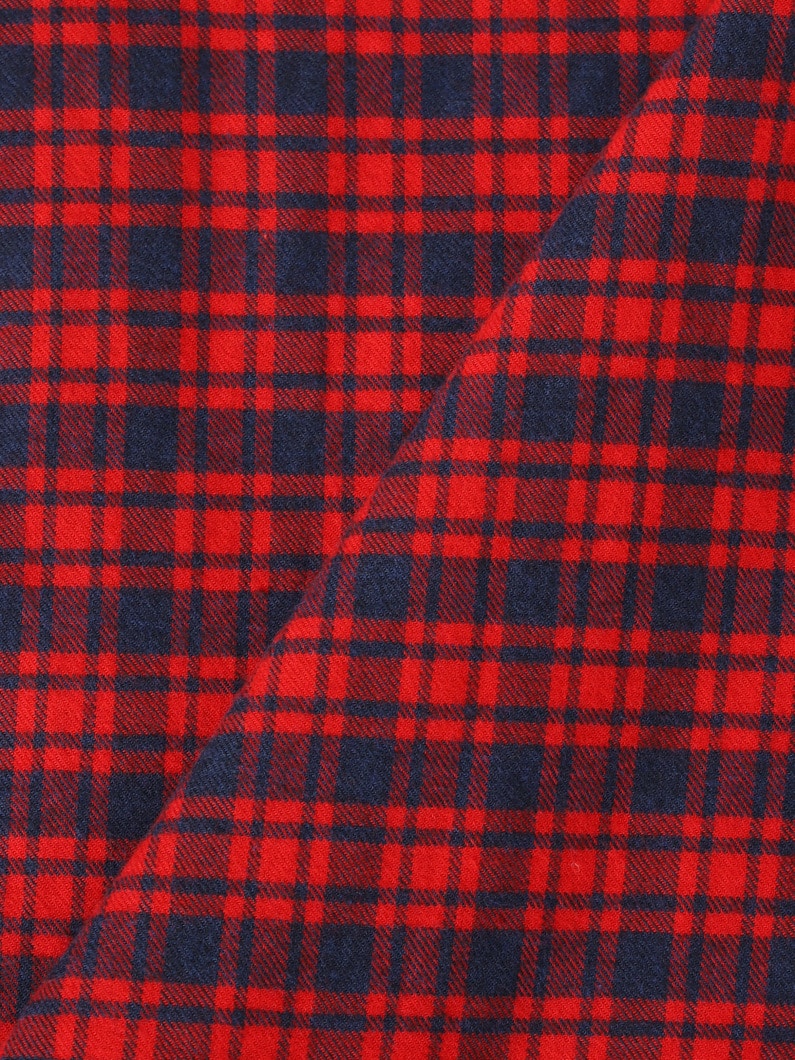 アイリーン イタリアンコットン チェックシャツ（ダークレッド） 詳細画像 dark red 4