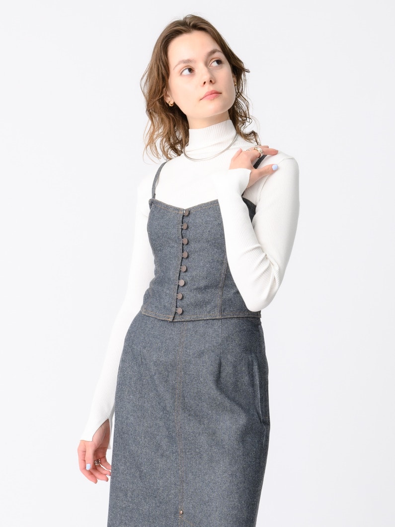 シルクデニム ビスチェ 詳細画像 indigo 1