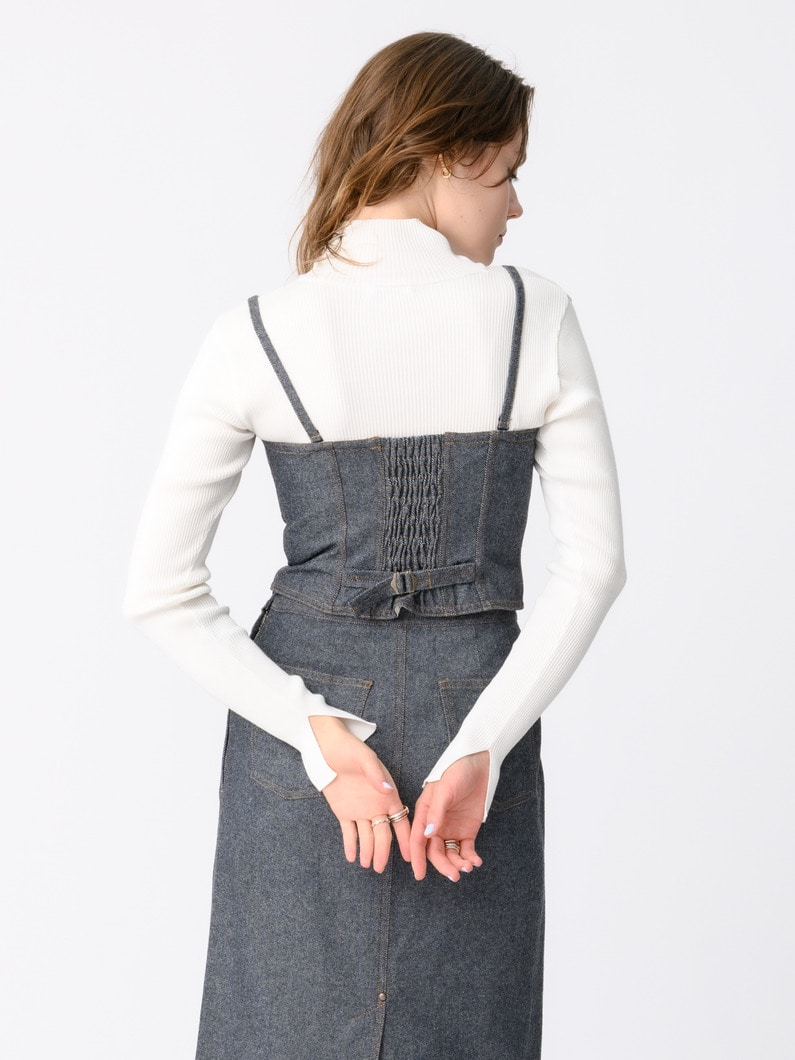 シルクデニム ビスチェ 詳細画像 indigo 2