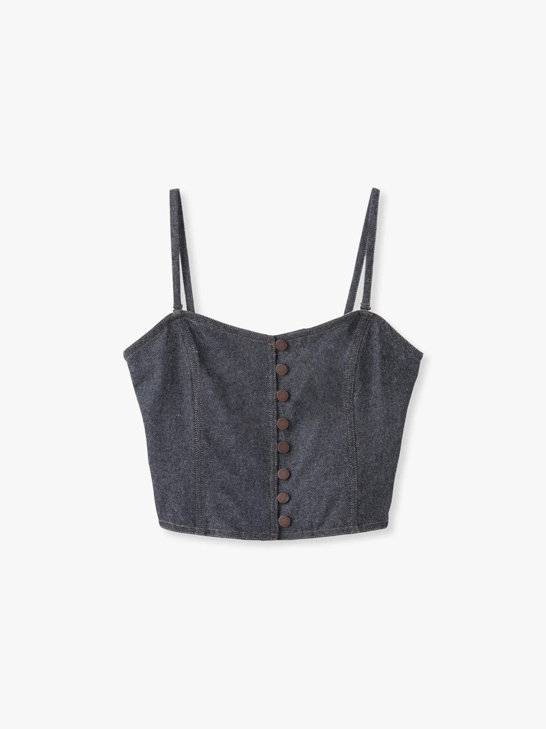 シルクデニム ビスチェ 詳細画像 indigo 3