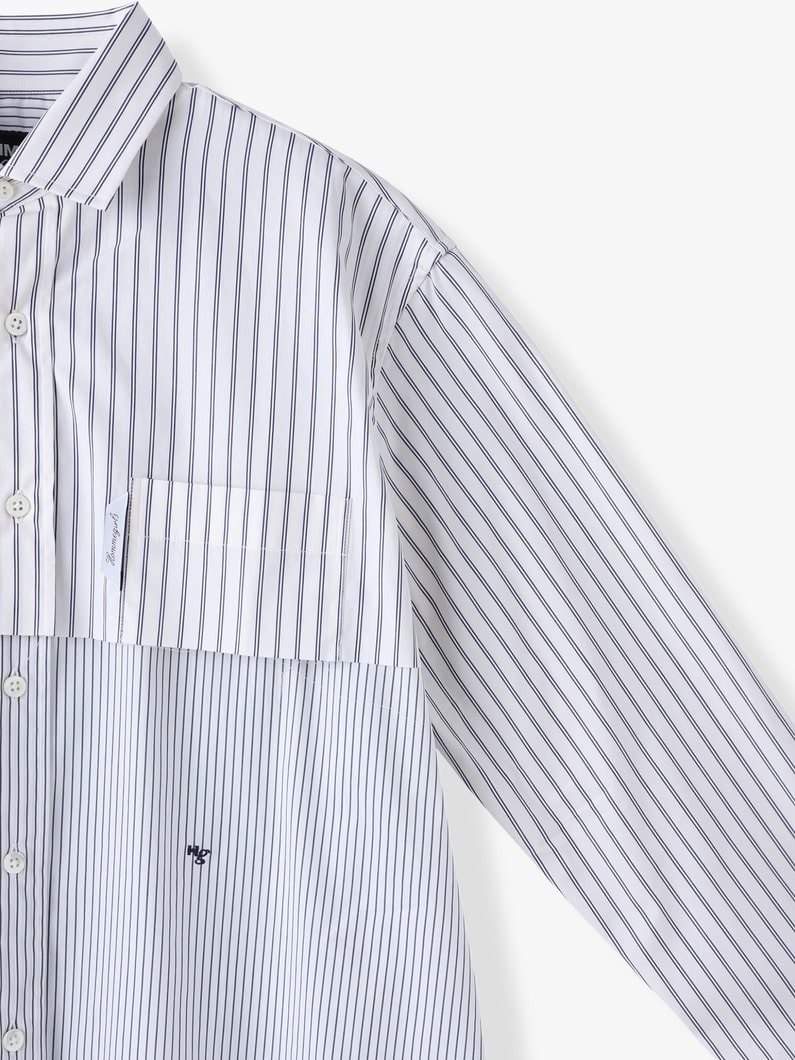 ロングスリーブ レイヤードシャツ 詳細画像 white 2