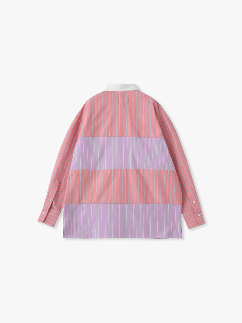 ストライプ ラガーシャツ 詳細画像 coral 1