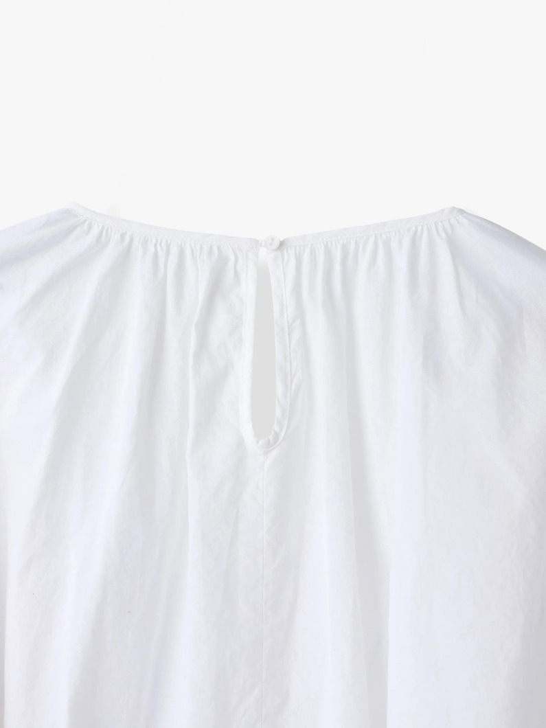 フリルブラウス（ホワイト/ブラック） 詳細画像 black 3