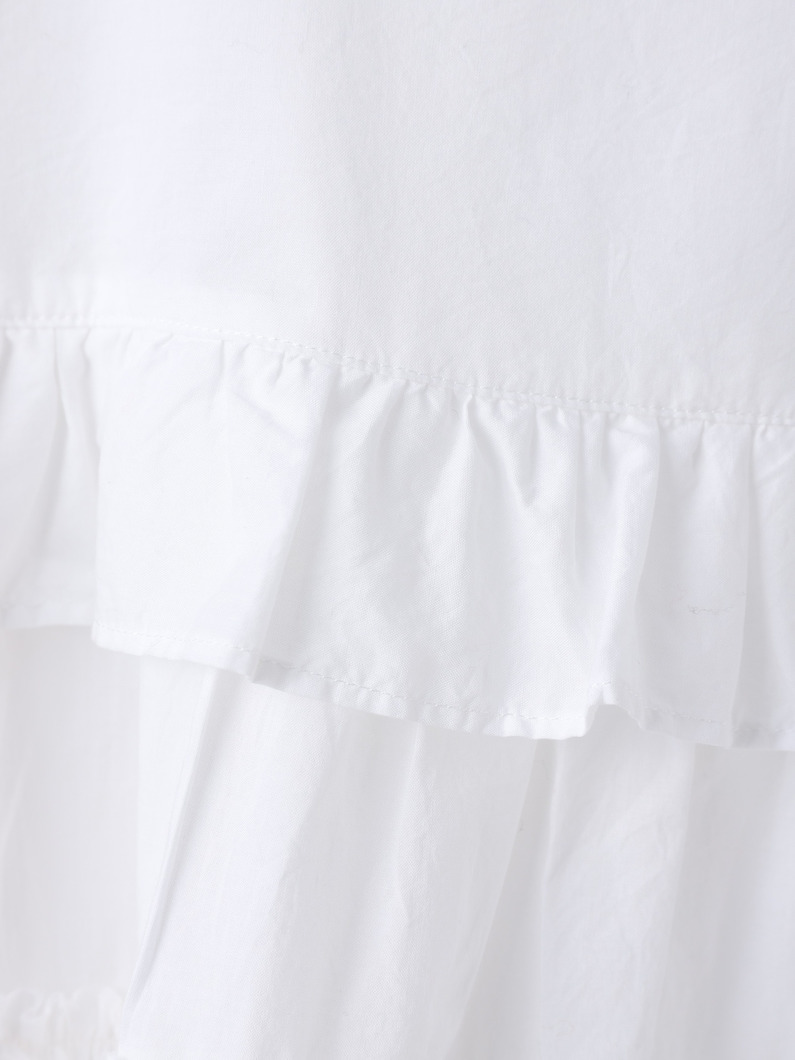 フリルブラウス（ホワイト/ブラック） 詳細画像 black 4