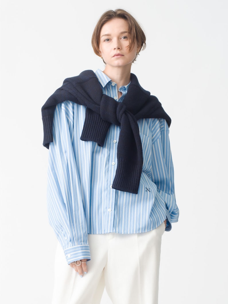 マストハブ ストライプ シャツ 詳細画像 blue 3