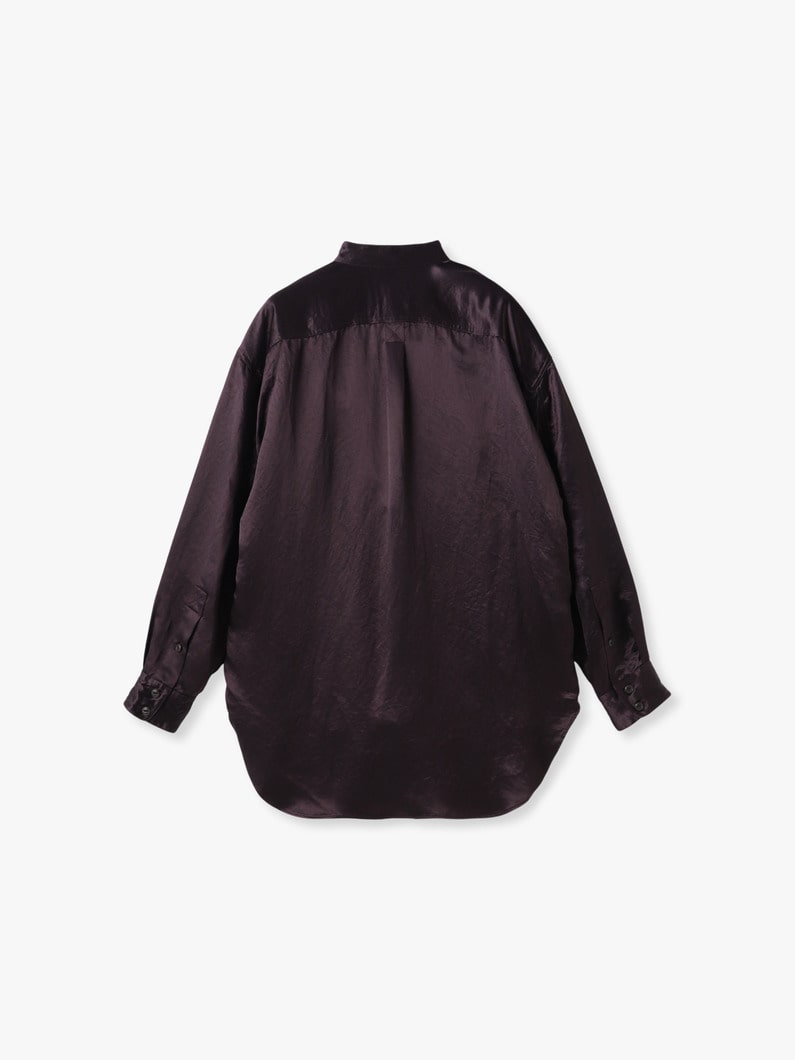アセテートパラシュート ボタンダウン シャツ 詳細画像 brown 1