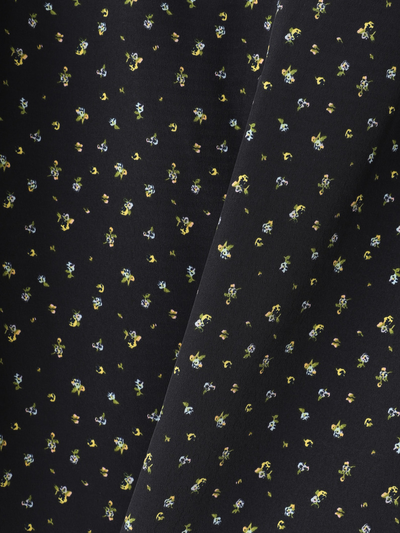 フラワープリント ウィングスリーブ トップ（アイボリー/チャコールグレー） 詳細画像 charcoal gray 3