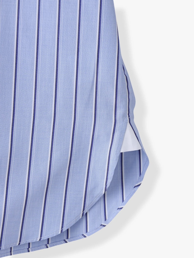 ダンディ ストライプ コットンシャツ 詳細画像 blue 3
