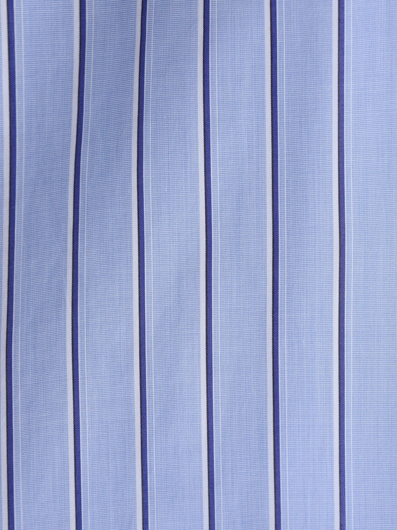 ダンディ ストライプ コットンシャツ 詳細画像 blue 4