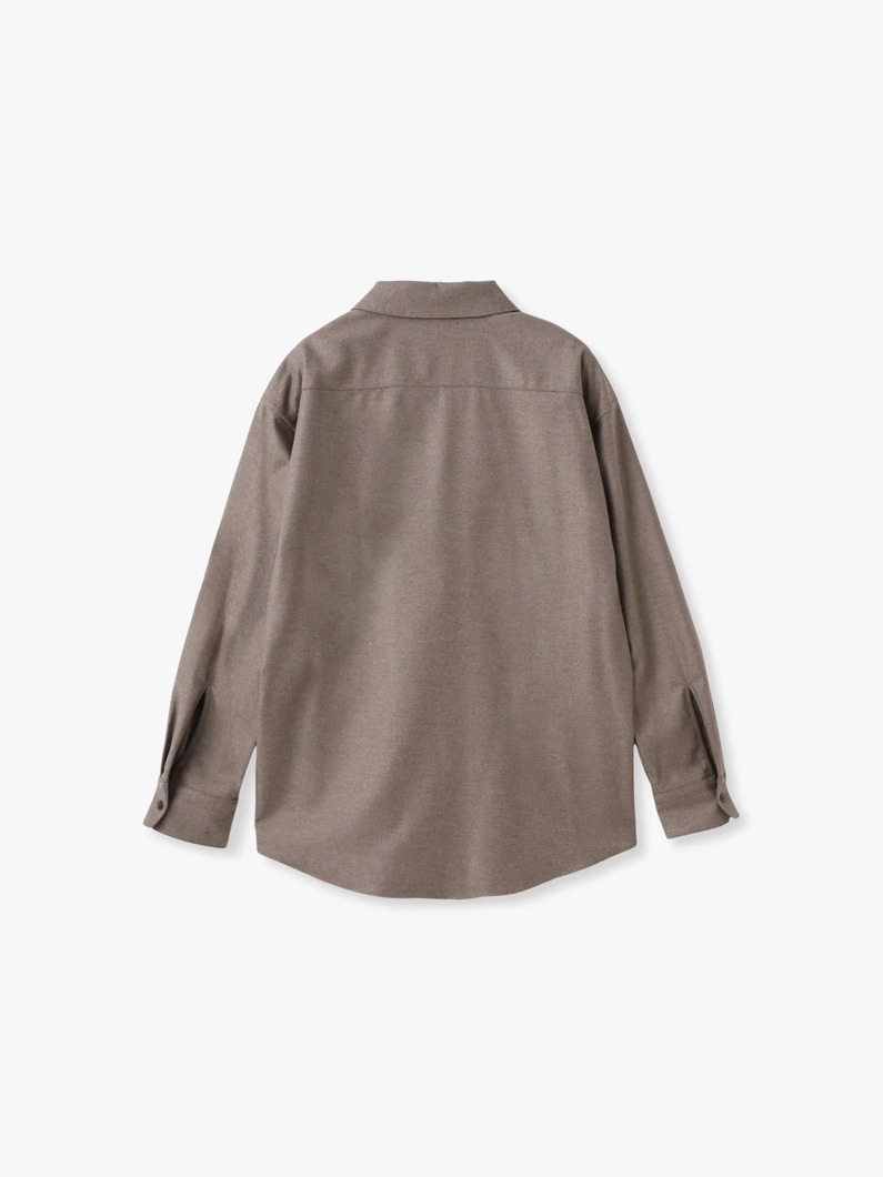ウール フランネルシャツ（ライトブラウン） 詳細画像 light brown 1