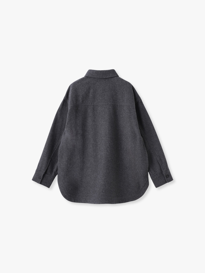 ウール オーバーサイズ シャツ（グレー/ベージュ） 詳細画像 beige 1