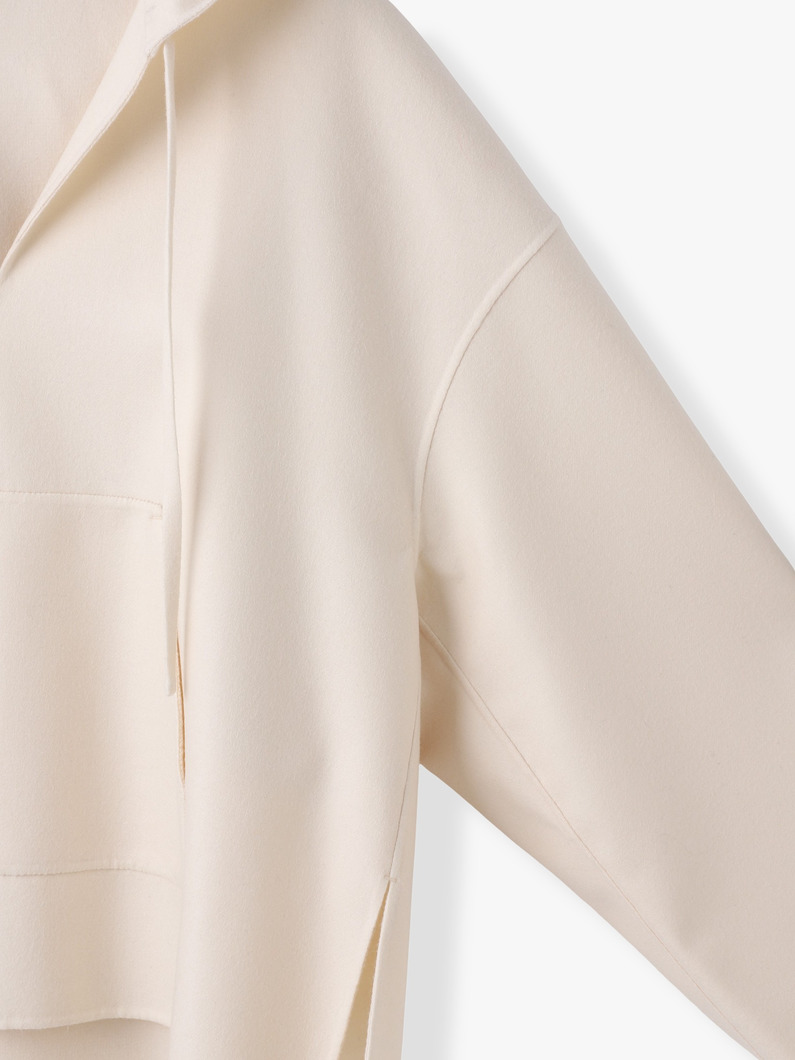 ライトウール メルトン フーディー ブラウス 詳細画像 ivory 2