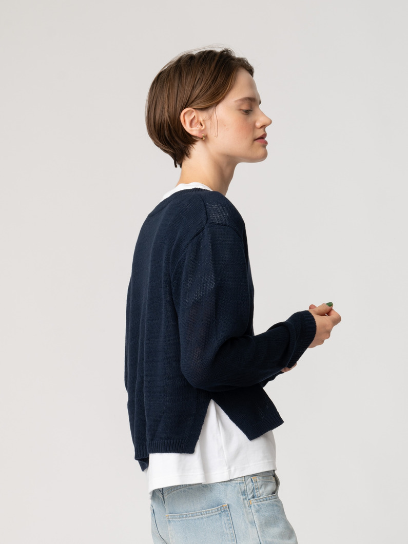 ジョシー カーディガン（ネイビー/ピンク） 詳細画像 navy 2