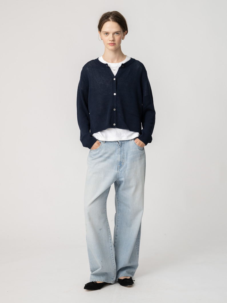 ジョシー カーディガン（ネイビー/ピンク） 詳細画像 navy 3