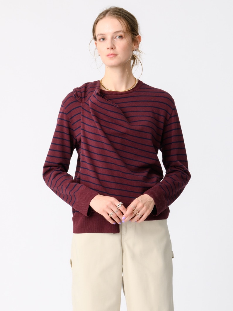 【coco】ロンハーマン メランジニット セール】 幾何柄ジャカードニットプルオーバー （ニット