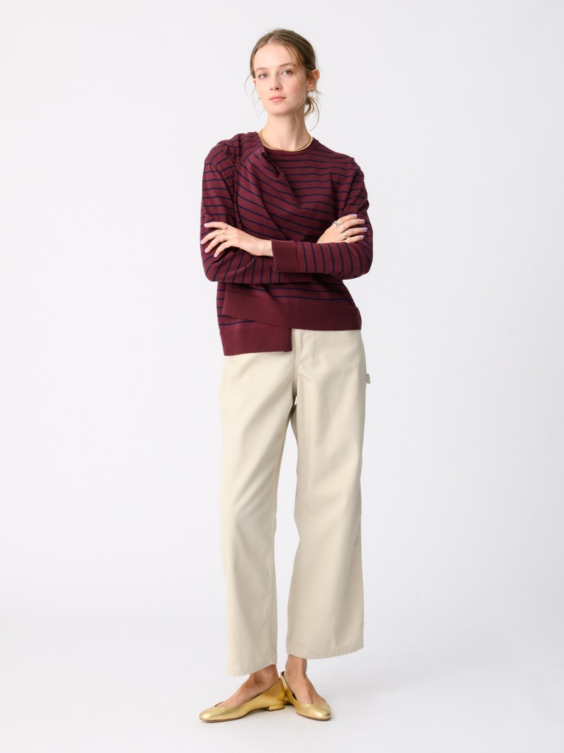 ドレープ ニット トップ 詳細画像 burgundy 3