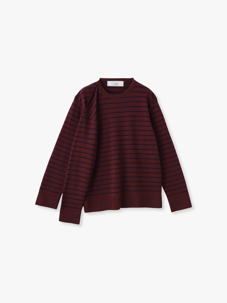 ドレープ ニット トップ 詳細画像 burgundy 4