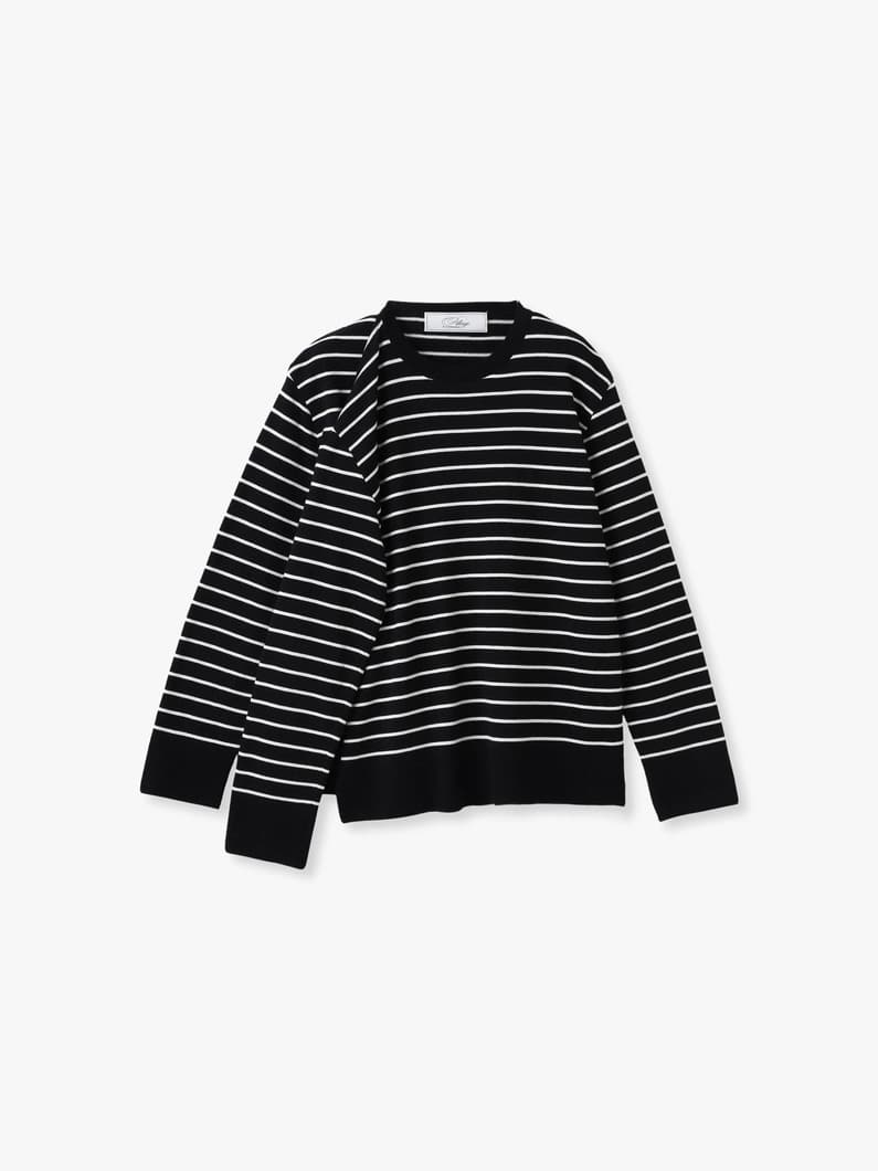 ドレープ ニット トップ 詳細画像 black 4