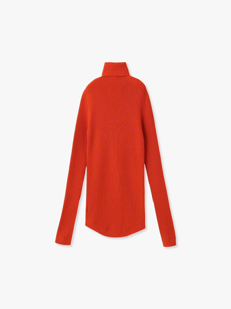 ホールガーメント タートルネック ニットトップ（オレンジ/ロイヤルブルー） 詳細画像 royal blue 1