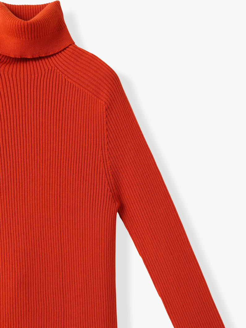 ホールガーメント タートルネック ニットトップ（オレンジ/ロイヤルブルー） 詳細画像 royal blue 2