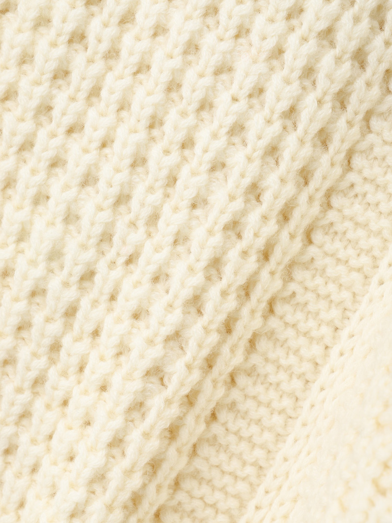 ミックスケーブル ニット プルオーバー 詳細画像 ivory 3