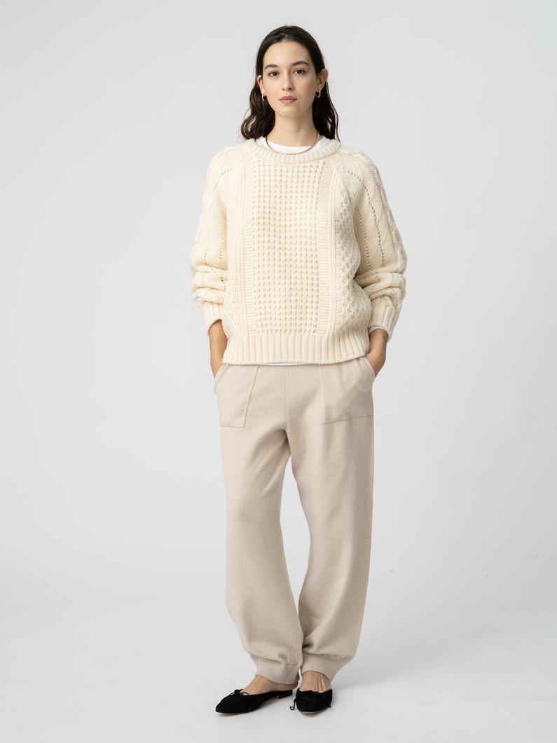 ミックスケーブル ニット プルオーバー 詳細画像 ivory 2