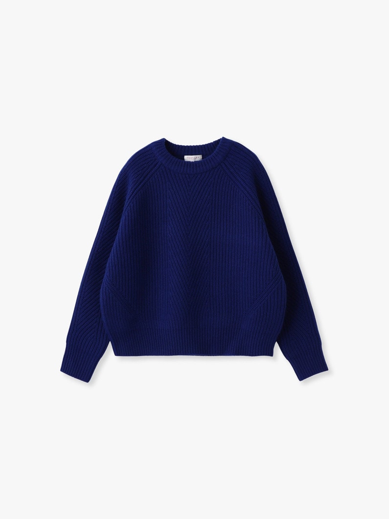 チェルシー ウール ニット プルオーバー（ブルー/ブラック） 詳細画像 blue 2