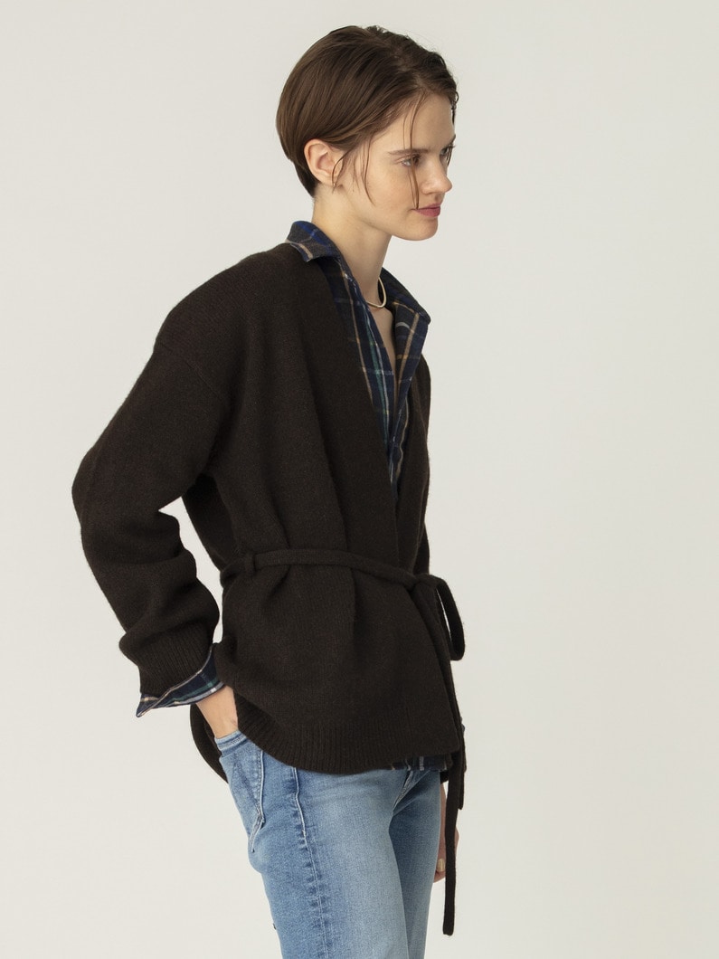 カリ ウールニット カーディガン（ブラウン） 詳細画像 brown 2