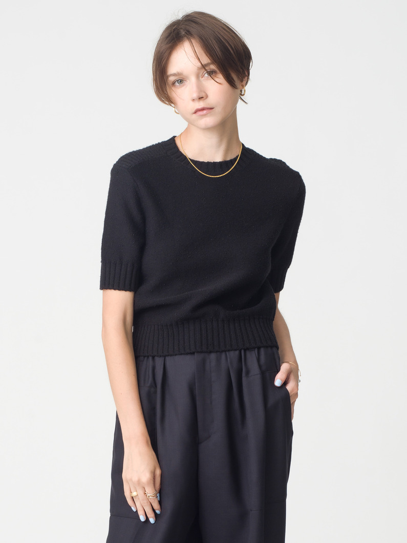 ビーズ ニットトップ 詳細画像 black 1