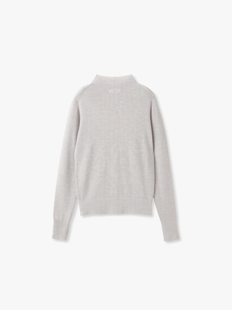 ハイゲージリブ ハイネック ニットトップ 詳細画像 light beige 1
