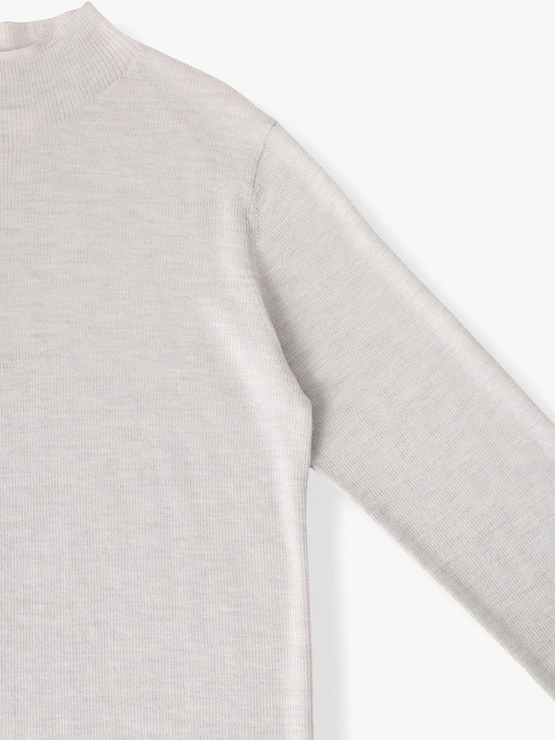 ハイゲージリブ ハイネック ニットトップ 詳細画像 light beige 2